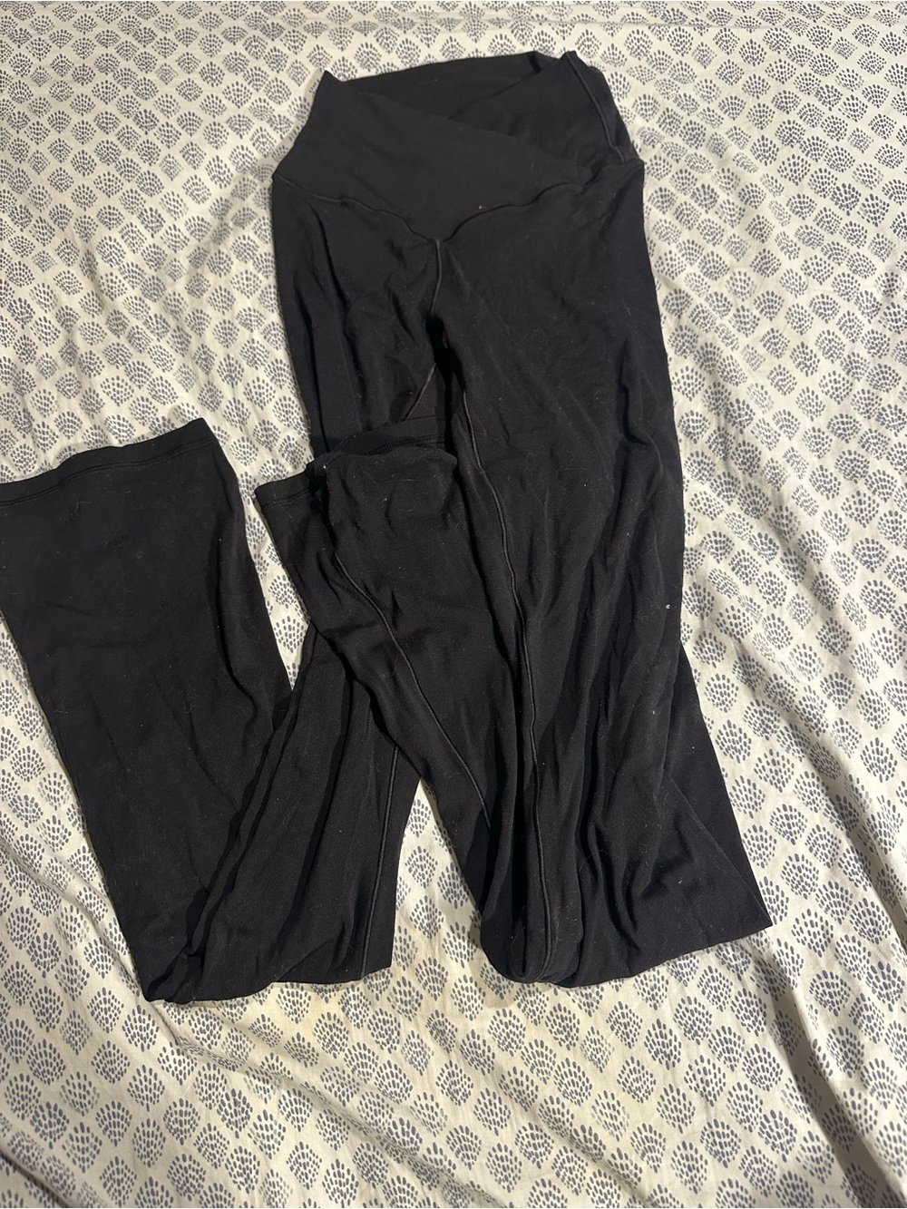 aerie Black Flared High-Rise Pants